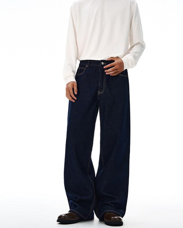Japanese Brand Men's loose-fitting straight leg jeans Size US 32 / EU 48 - 2 Thumbnail