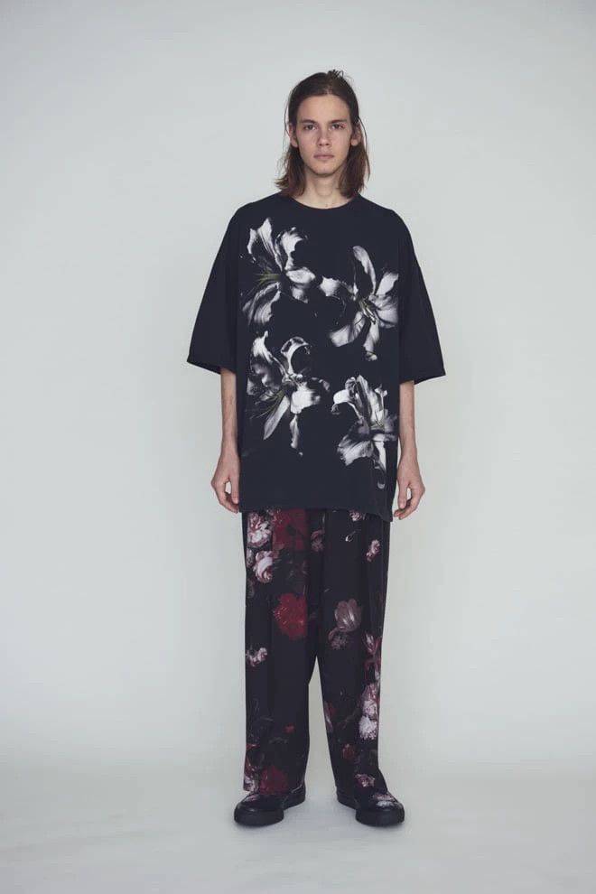 Yohji Yamamoto black floral pleated long pants Size US 42 / EU 58 - 5 Thumbnail
