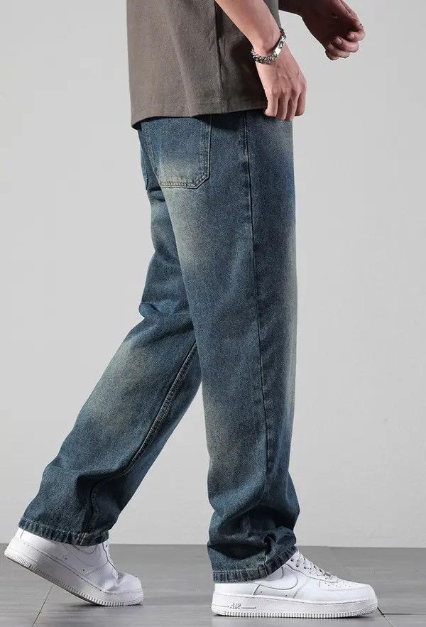 Japanese Brand Vintage straight washed all-match wide-leg jeans Size US 32 / EU 48 - 4 Thumbnail
