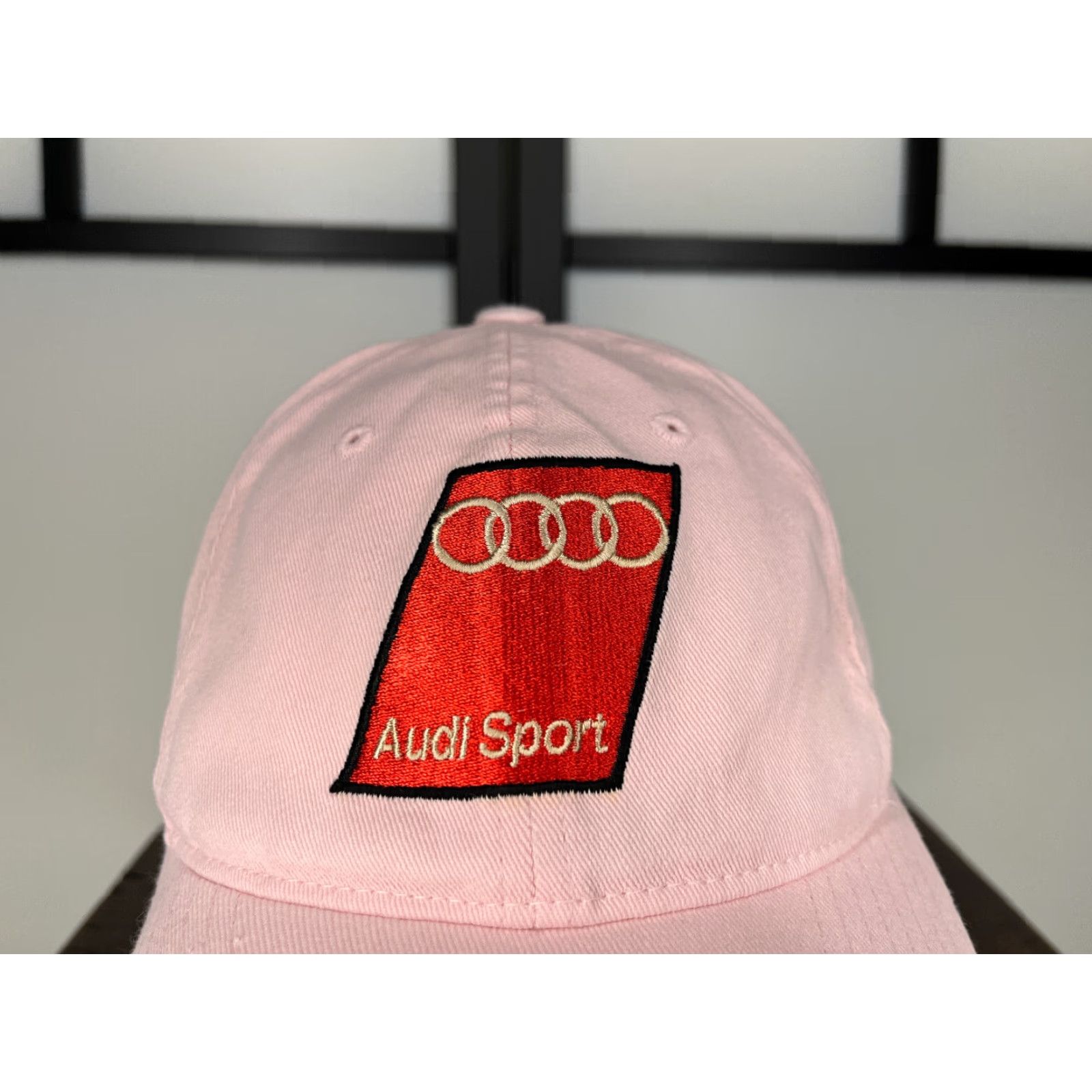 Vintage Audi Sport Hat Cap Fitted Adult XL Pink Flexfit Cotton Spandex Blend Size ONE SIZE - 2 Thumbnail