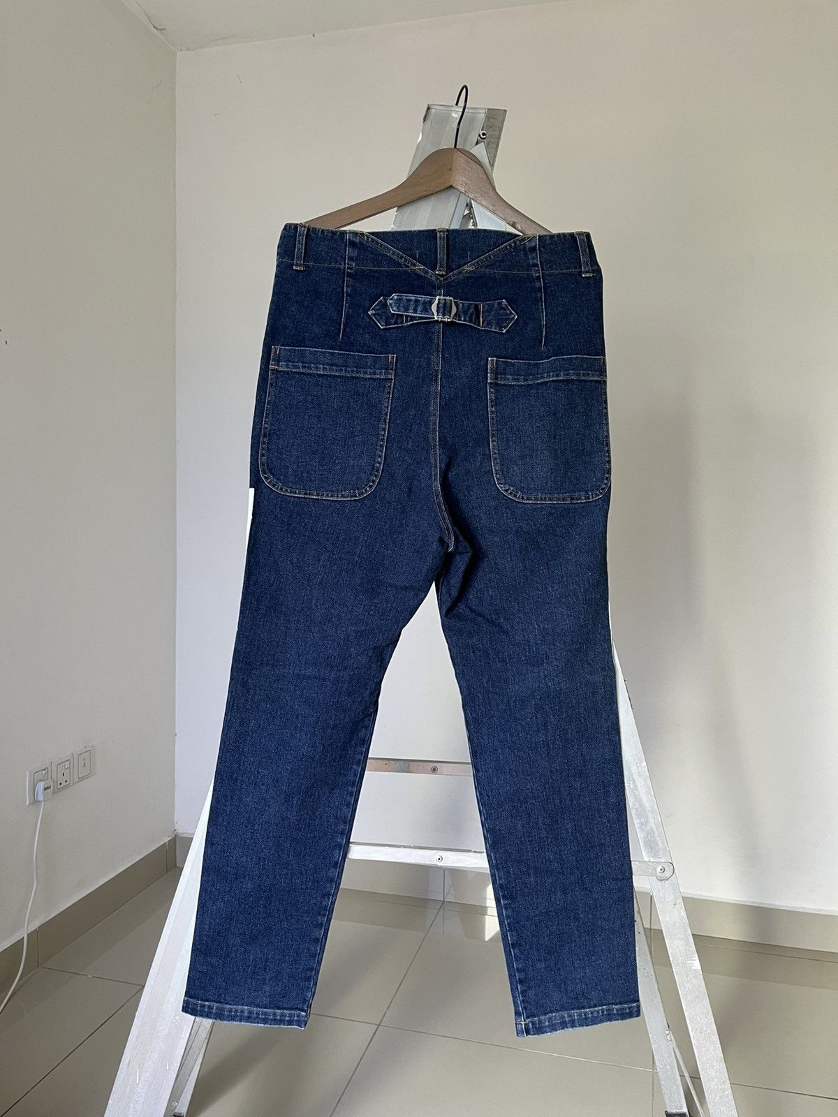 CABANE de ZUCCa Cabane De Zucca White Stripe Denim Jeans Size US 32 / EU 48 - 10 Thumbnail