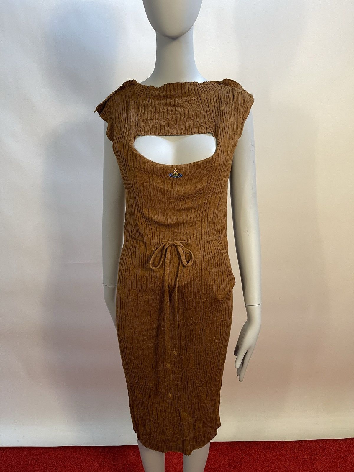 image of Vivienne Westwood Kate Corset Midi Dress Nutella NWT It 40, Women's (Size Small)