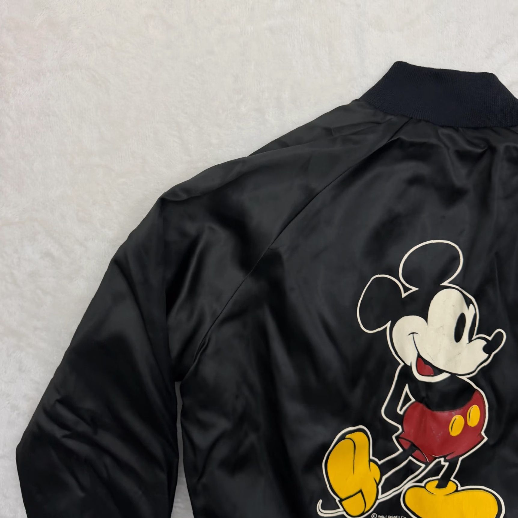 Chalk Line VINTAGE Chalk Line Mickey Mouse Disney Jacket Mens Small Black Satin Bomber Jacket Size US S / EU 44-46 / 1 - 6 Thumbnail