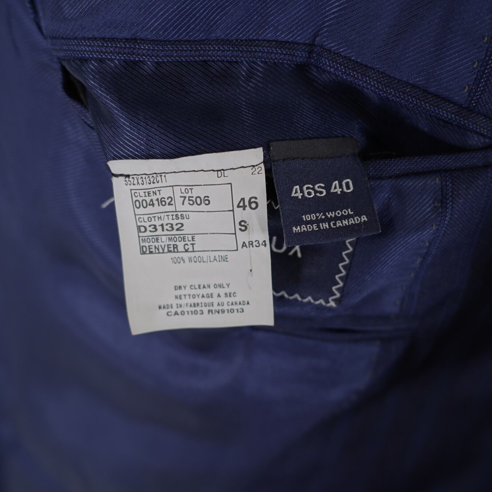Loro Piana Loro Piana Cremieux Super 130S Wool Denver CT Blue Striped S Size 44S - 10 Thumbnail