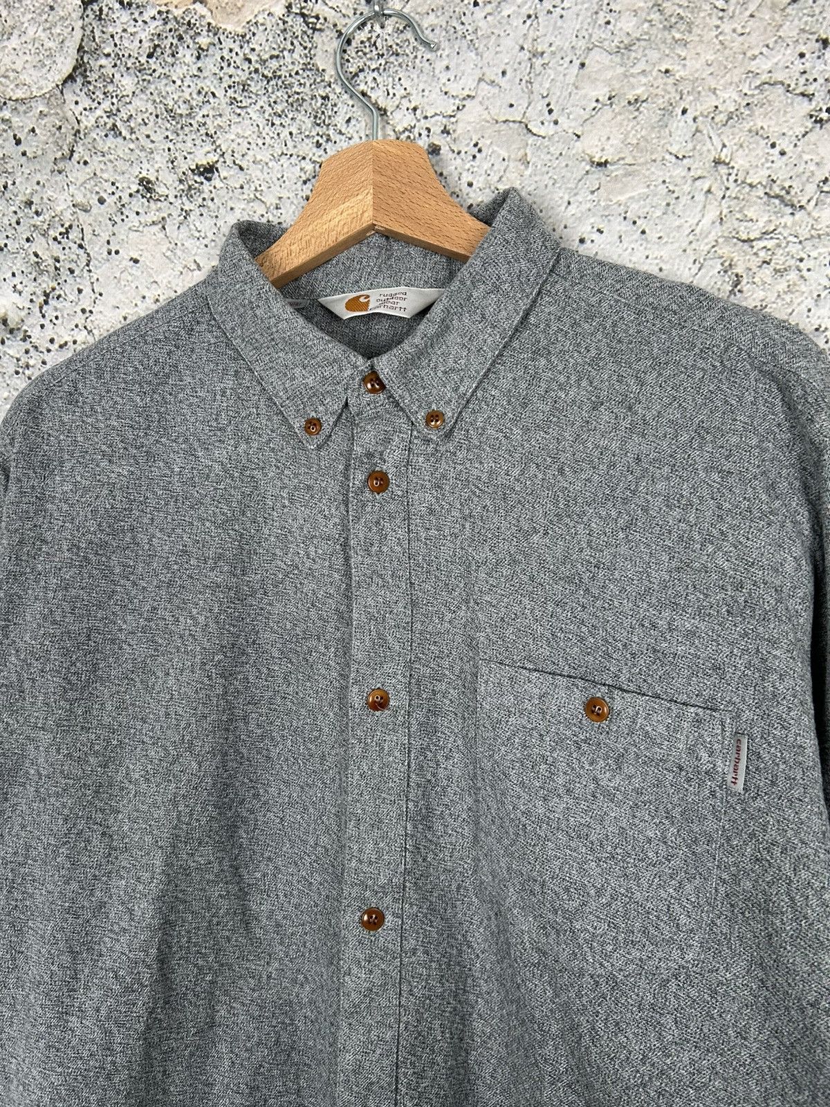 Carhartt Carhartt WIP Cram Shirt Grey Streetwear Workwear Skate Size US XXL / EU 58 / 5 - 3 Thumbnail