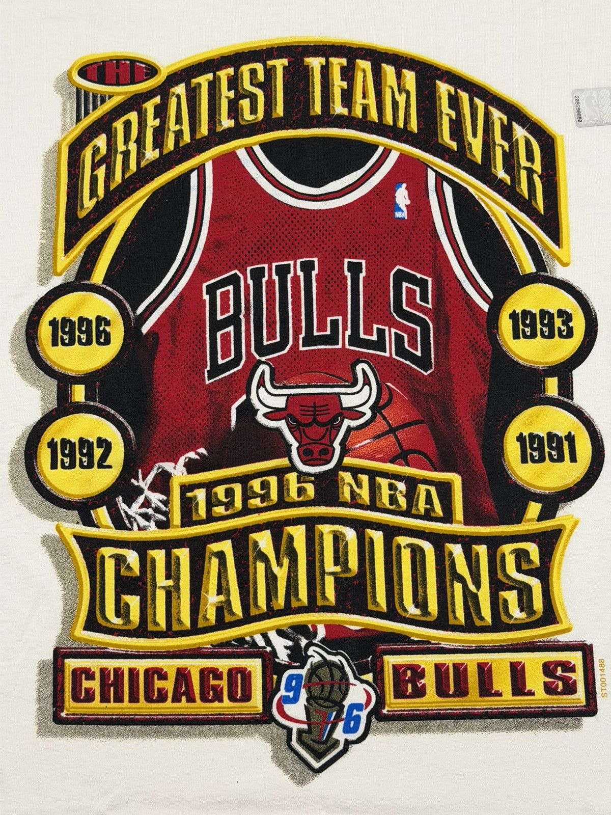 Starter Vintage Deadstock Chicago Bulls 1996 NBA Champs Tshirt M Size US M / EU 48-50 / 2 - 7 Thumbnail