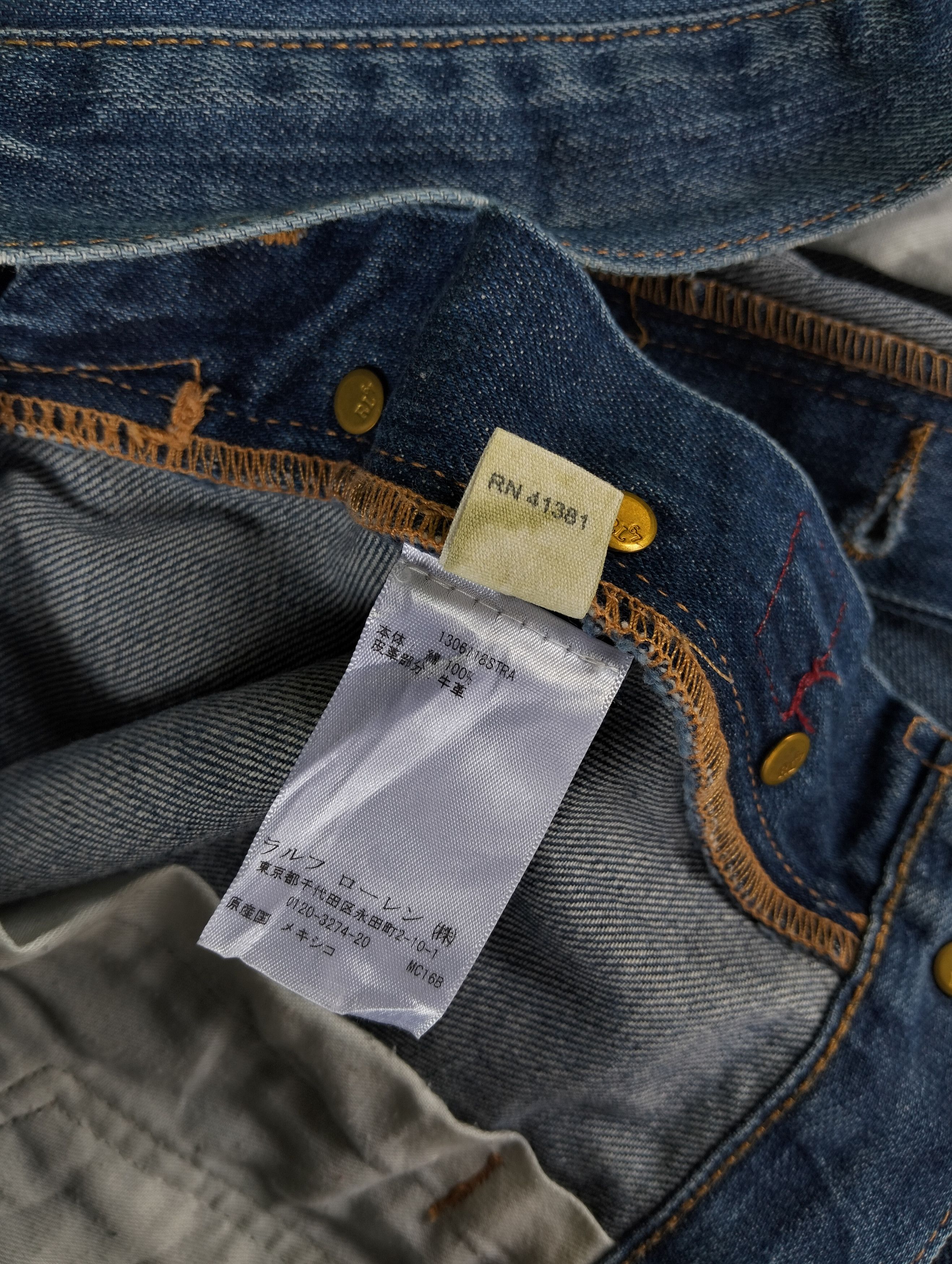 RRL Ralph Lauren PRL Polo Ralph Lauren Button Fly StraightFit 650 Denim Jeans Size US 35 - 15 Thumbnail