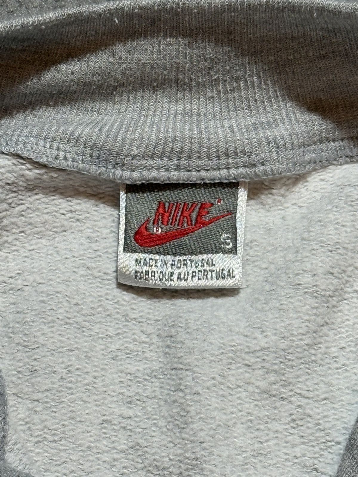 Nike Vintage 80s Nike 1/4 zip grey basic sweatshirt swoosh logo Size US S / EU 44-46 / 1 - 9 Thumbnail