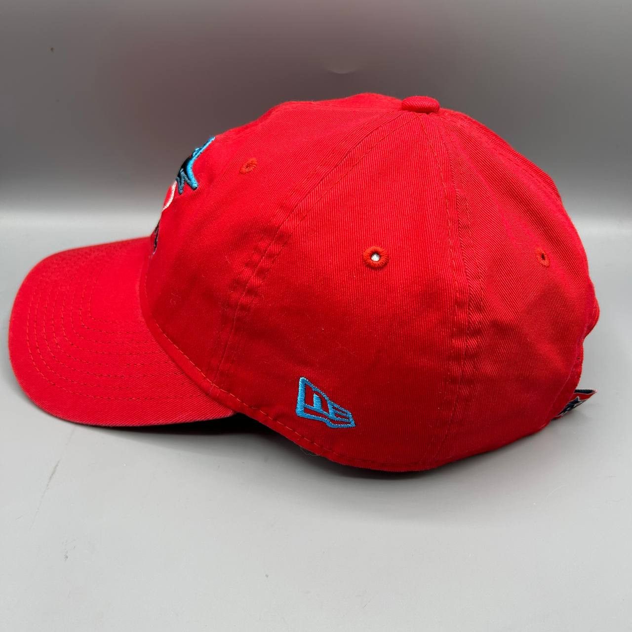 New Era Miami Marlins Hat Men Red MLB 9Twenty Strap Back Cap Cotton Size ONE SIZE - 7 Thumbnail