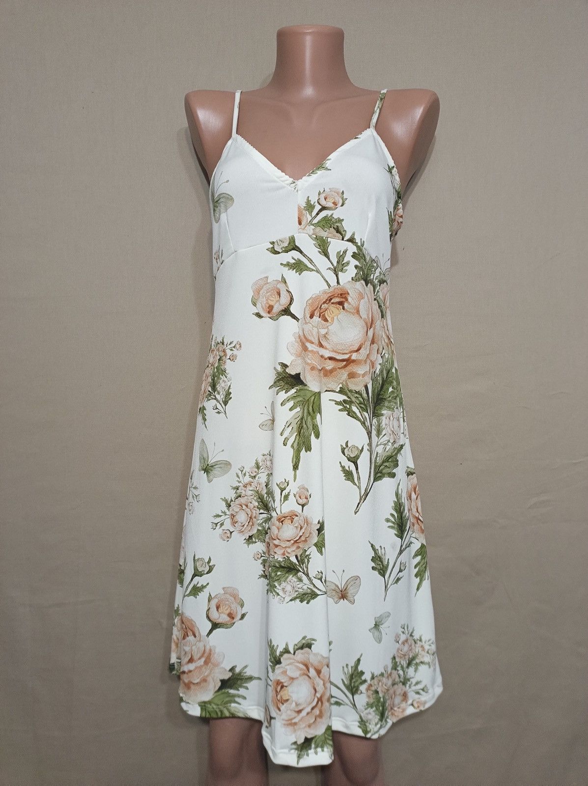 image of Italian Designers Alessia Zamattio Floral Butterfly Women Dress Size Eu 44