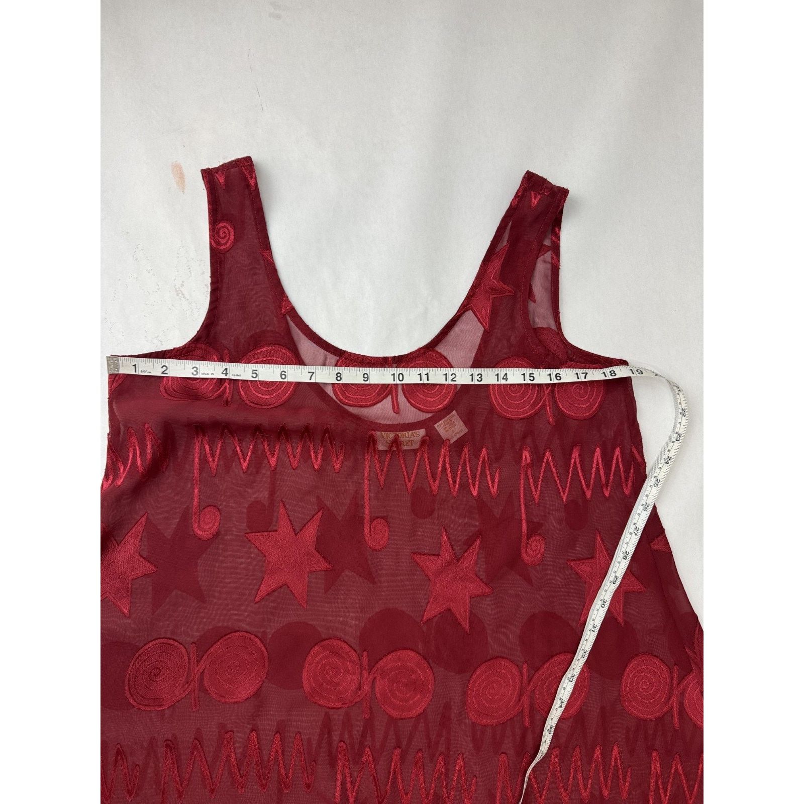 Victoria's Secret VTG Victoria's Secret Gold Label Sheer Red Slip Dress Small Size S / US 4 / IT 40 - 4 Thumbnail