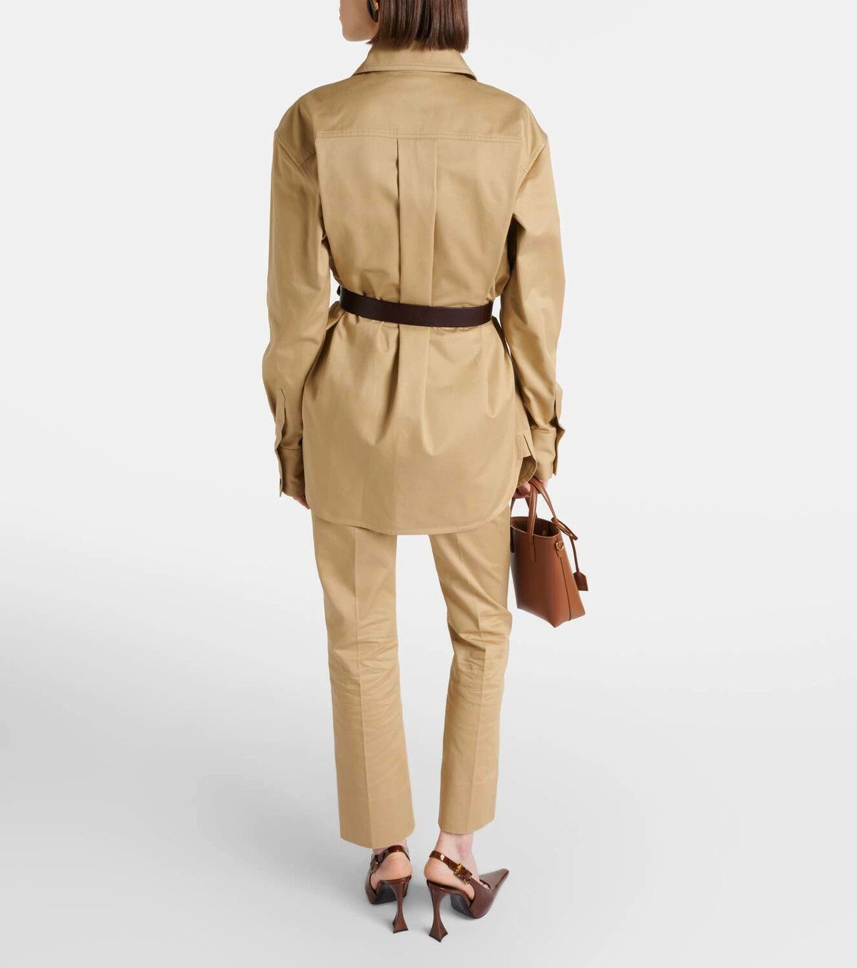 Saint Laurent Paris o1y0126 Solid Color Shirt in Beige Size M / US 6-8 / IT 42-44 - 6 Thumbnail