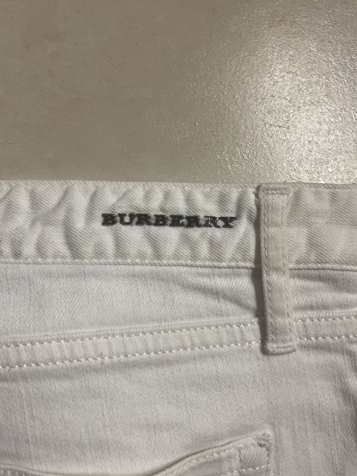 Burberry Burberry White Denim Jeans Size 34 - 6 Thumbnail