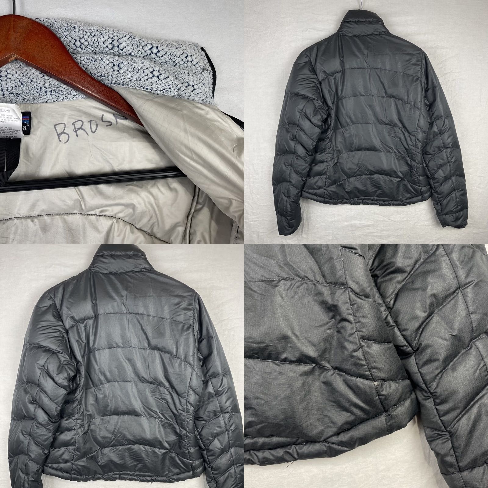 Patagonia VINTAGE Patagonia Jacket Womens Small Black Down Puffer Fleece Collar Zip Up Y2K Mens? Womens Size S / US 4 / IT 40 - 10 Thumbnail
