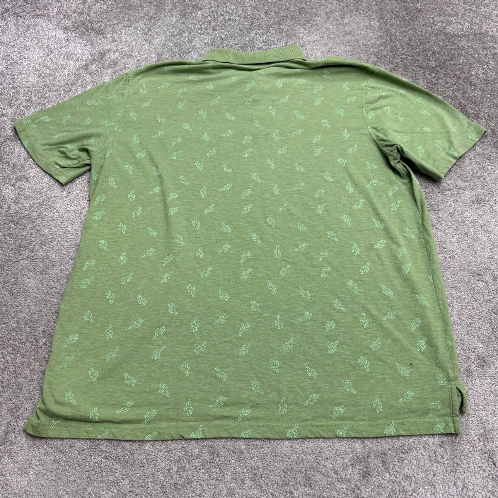 Vintage Foundry Cactus Polo Shirt Mens 3XL Green Short Sleeve Slub Cotton Polo Size US XXL / EU 58 / 5 - 2 Thumbnail