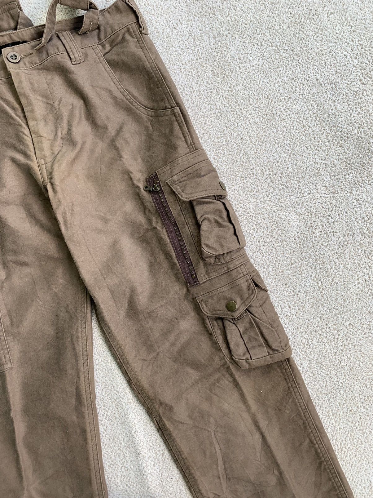 Japanese Brand × Le Grande Bleu (L.G.B.) × Vintage VTG 00s Bicolbird design Strap Cargo Pants Size US 30 / EU 46 - 7 Thumbnail