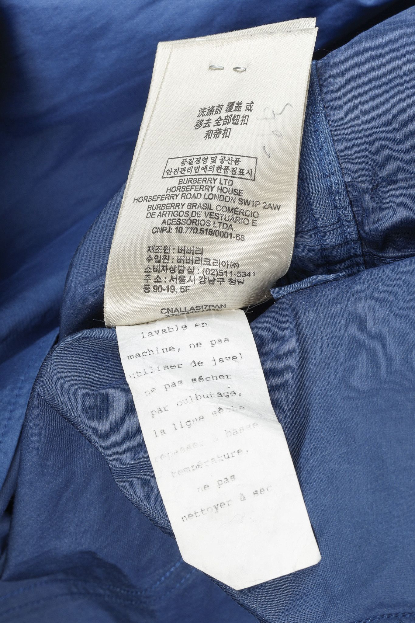 Burberry Burberry Brit Blue Double-Breasted Belted Short Rain Coat Size S / US 4 / IT 40 - 11 Thumbnail