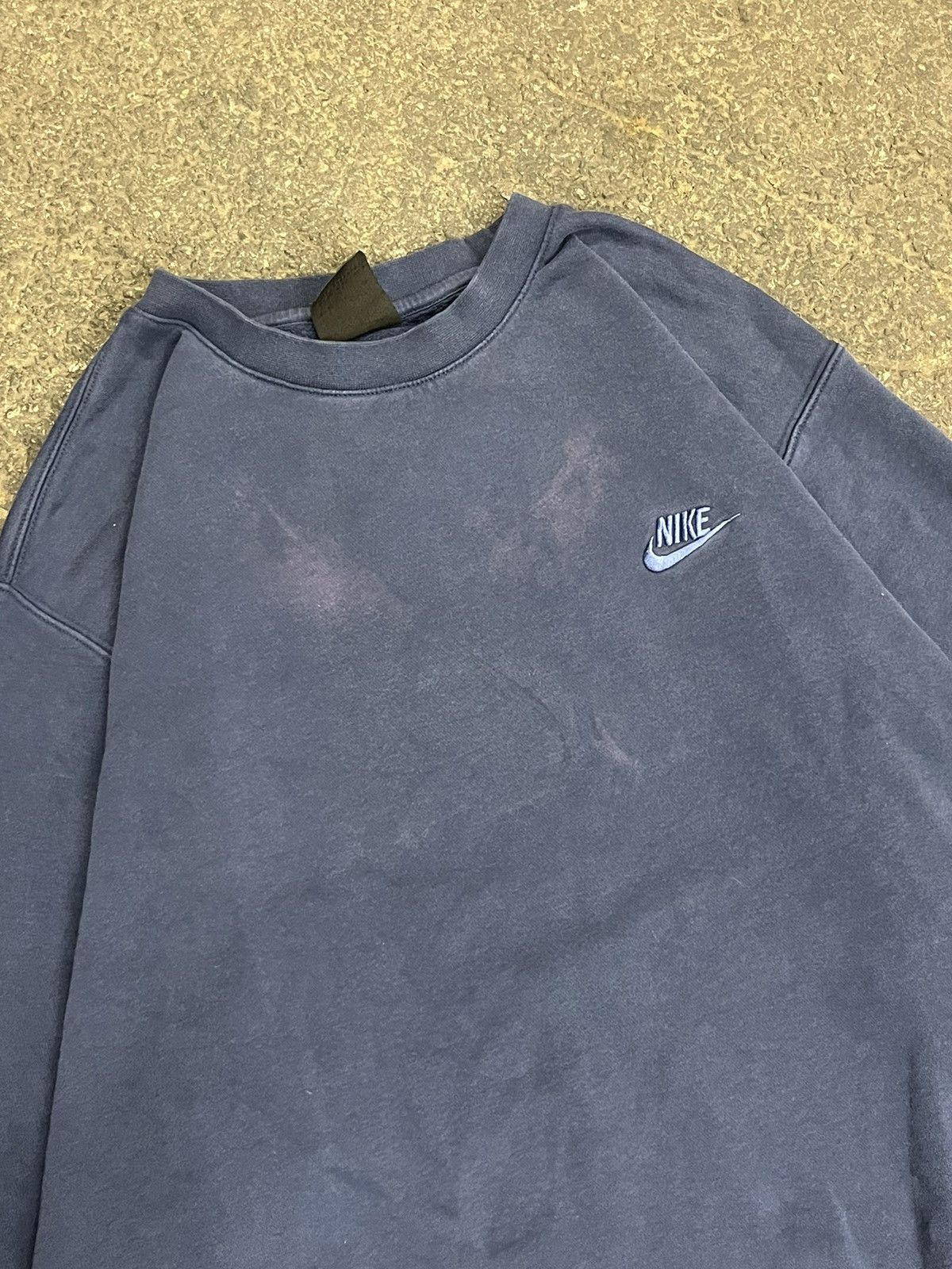 Nike × Vintage Nike vintage two tone swoosh crewneck faded boxy streetwear Size US XXL / EU 58 / 5 - 4 Thumbnail
