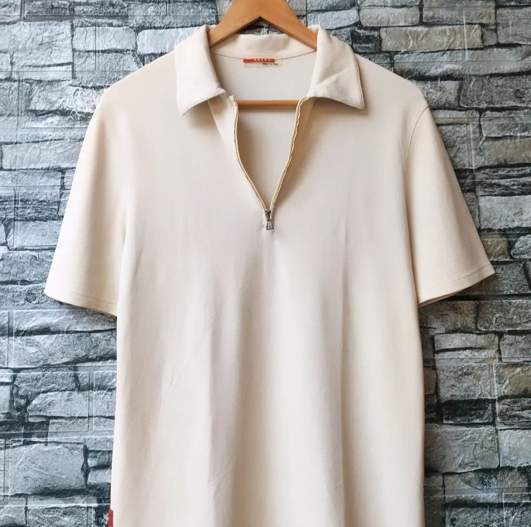 Prada Vtg PRADA Halfzip Polo Shirt Size US M / EU 48-50 / 2 - 3 Thumbnail