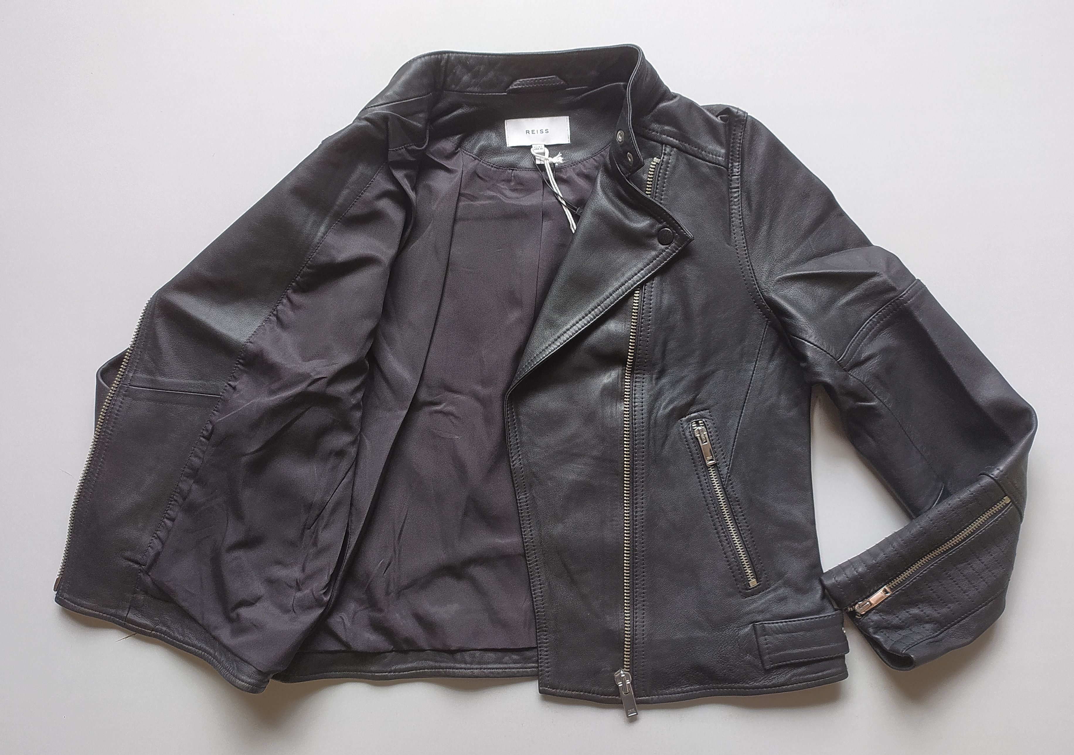 Reiss REISS Women's Tallis Leather Jacket UK14/US10 IFD-0720 Size L / US 10 / IT 46 - 2 Thumbnail
