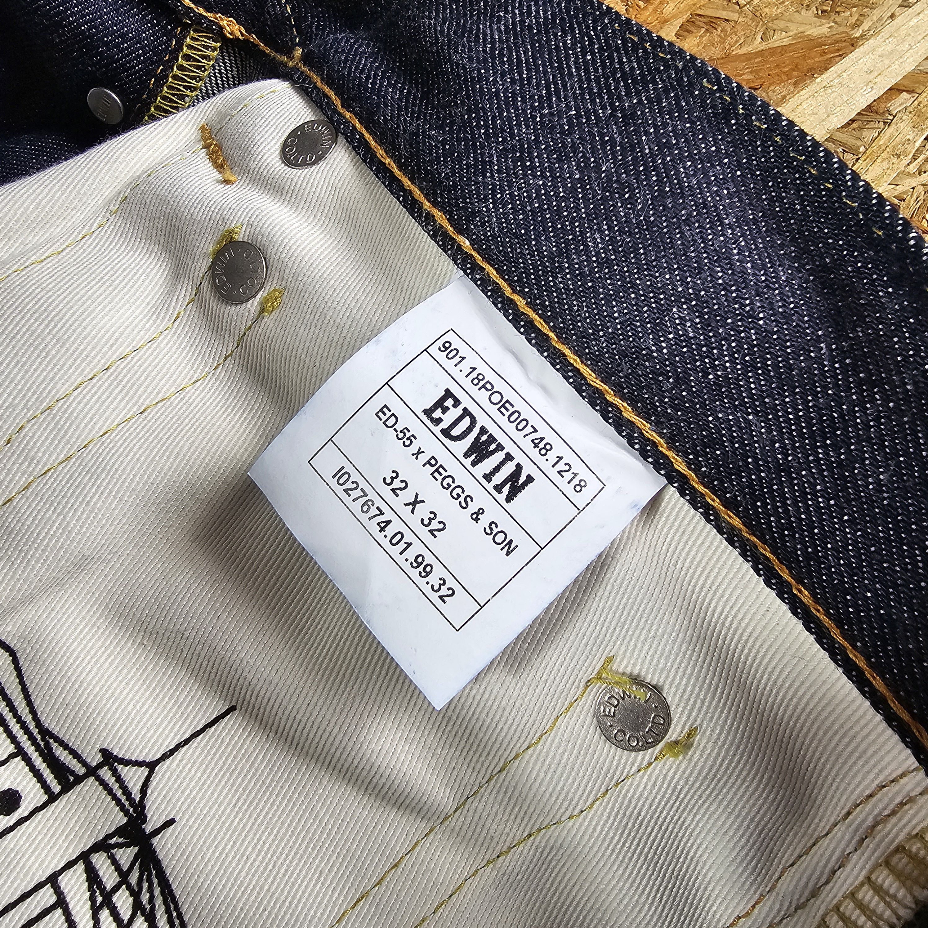 Edwin × Japanese Brand EDWIN Selvedge Denim Jeans Pants ED-55 PEGGS SON 32X32 Size US 31 - 13 Thumbnail