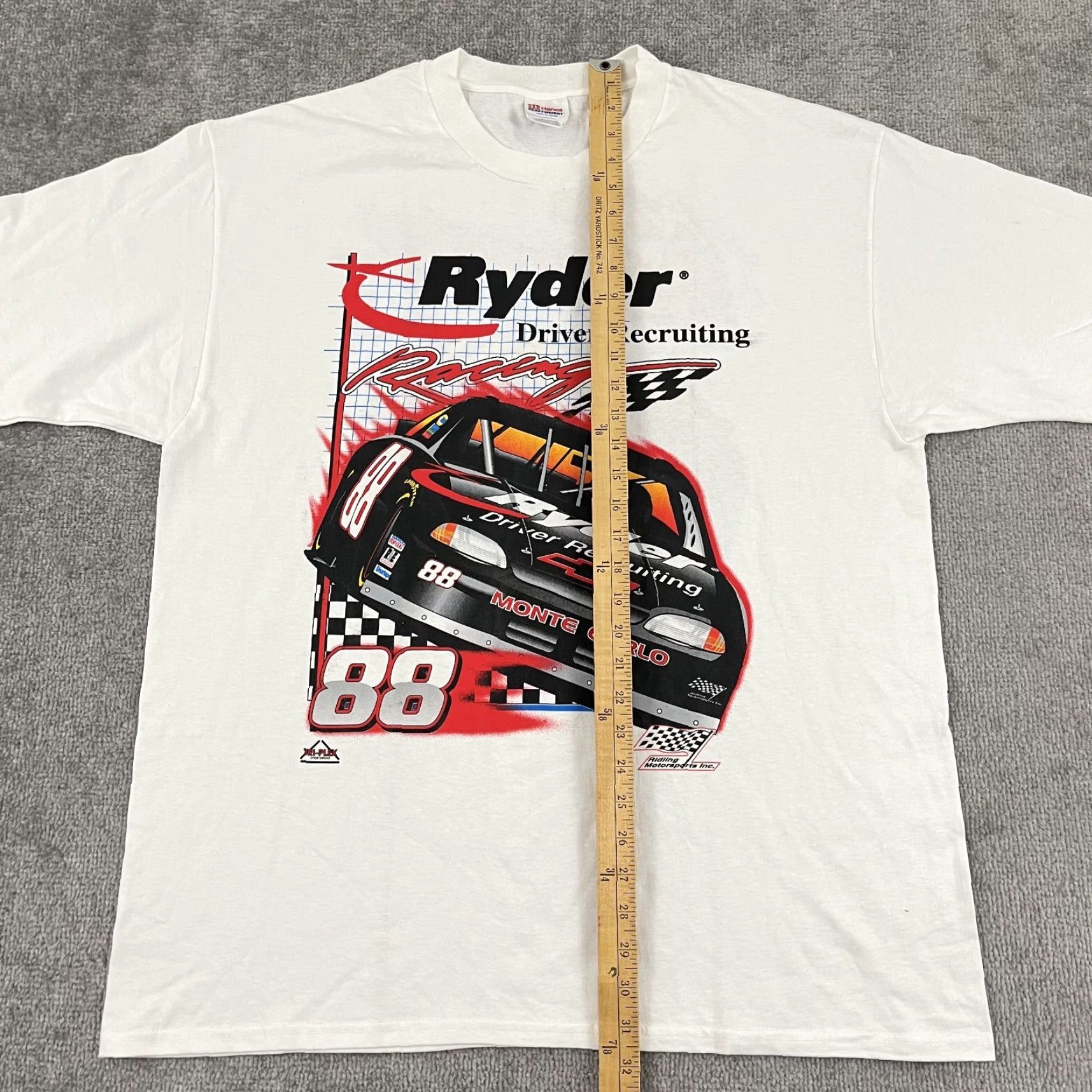 Hanes VINTAGE Kevin Schwantz Shirt Adult Mens XL White Graphic Nascar Tee Recruiting Size US XL / EU 56 / 4 - 5 Thumbnail