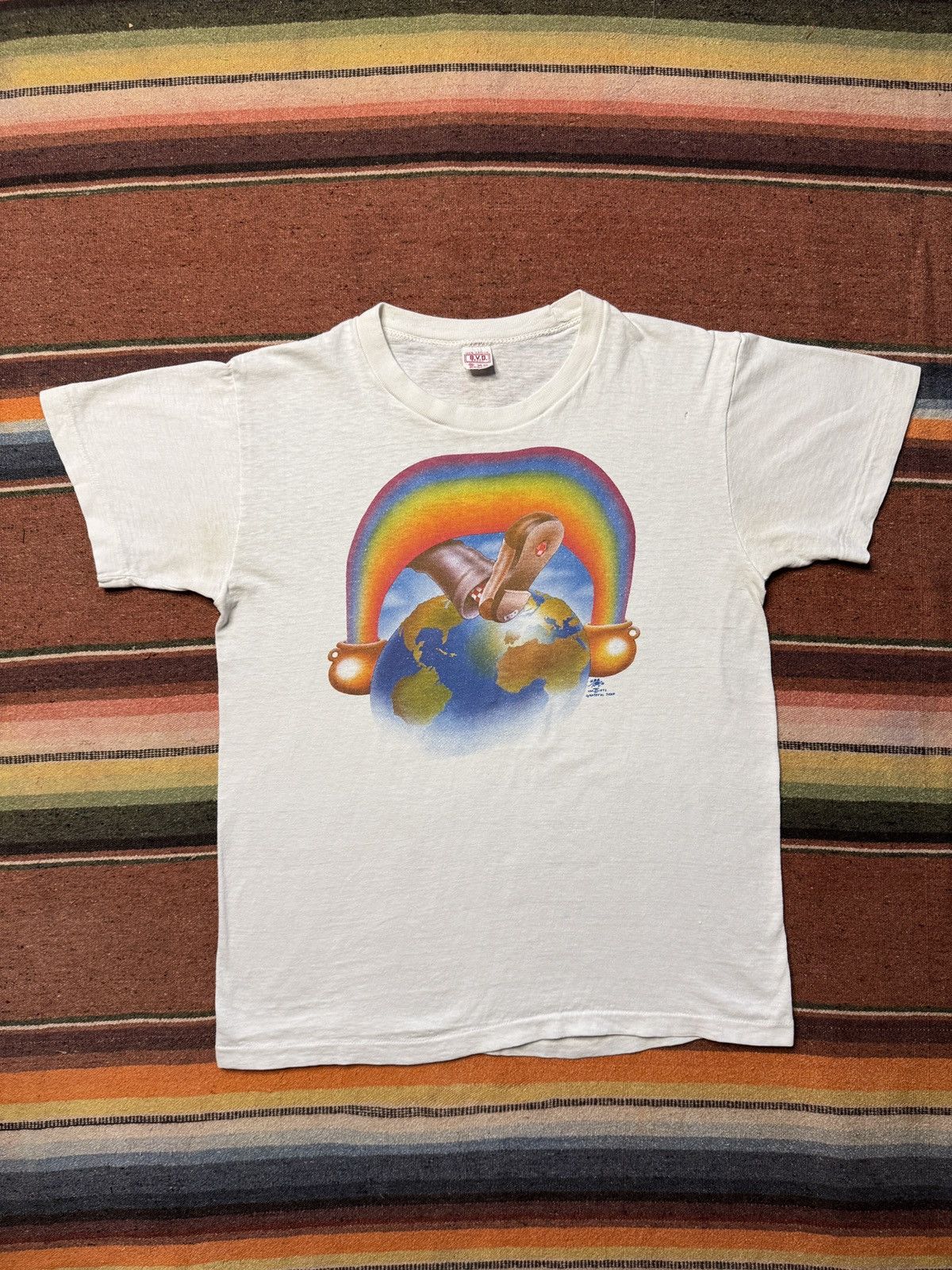 Band Tees × Vintage Vintage 1972 Grateful Dead Stanley Mouse Rainbow Foot Tee Size US M / EU 48-50 / 2 - 1 Thumbnail