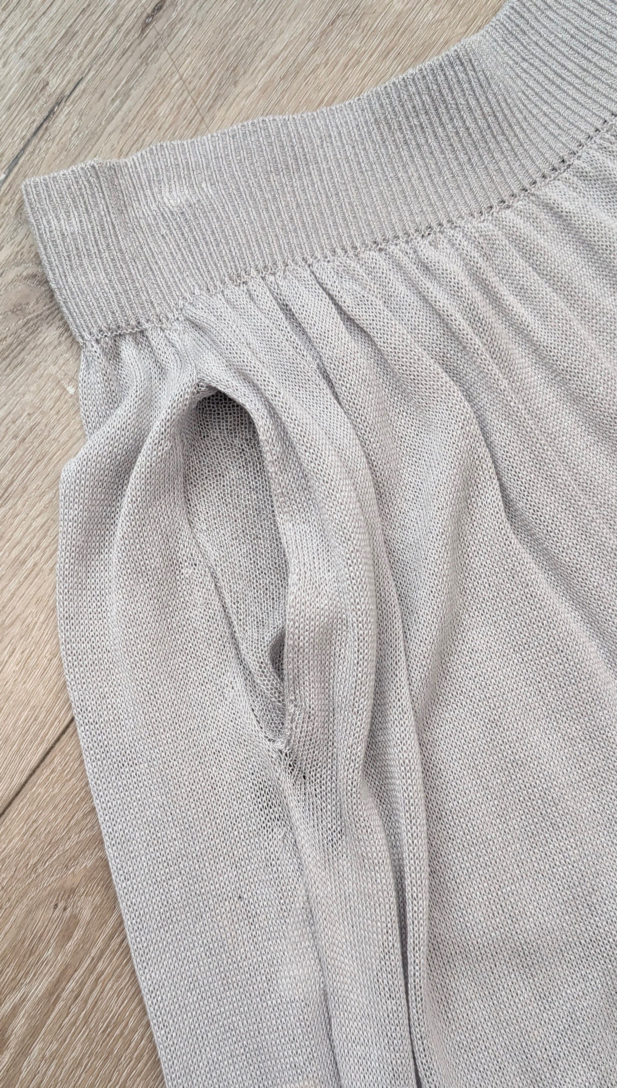 Y's Y"s Lt Grey Fine Knit Convertible Split-Leg Long Skirt Size 26" / US 2 / IT 38 - 7 Thumbnail