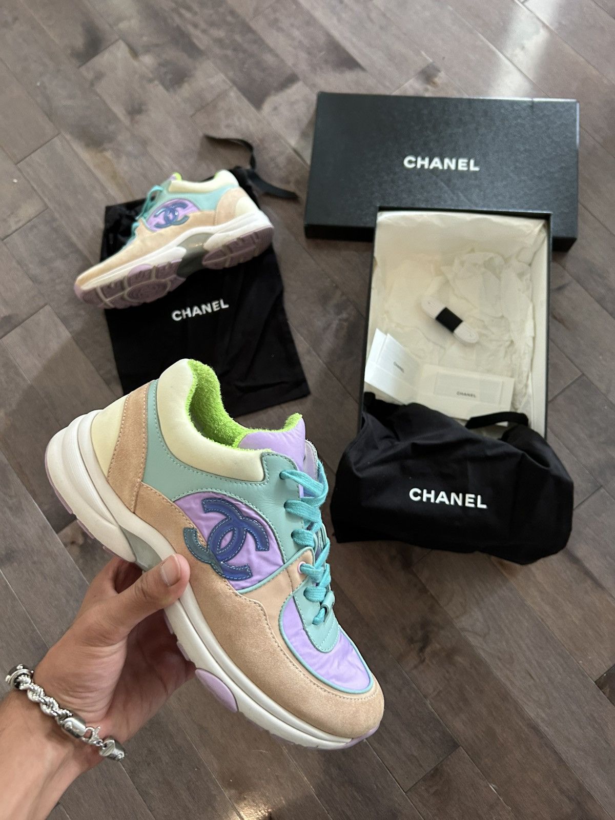 Chanel Chanel runners purple brown Size US 8.5 / IT 38.5 - 1 Thumbnail