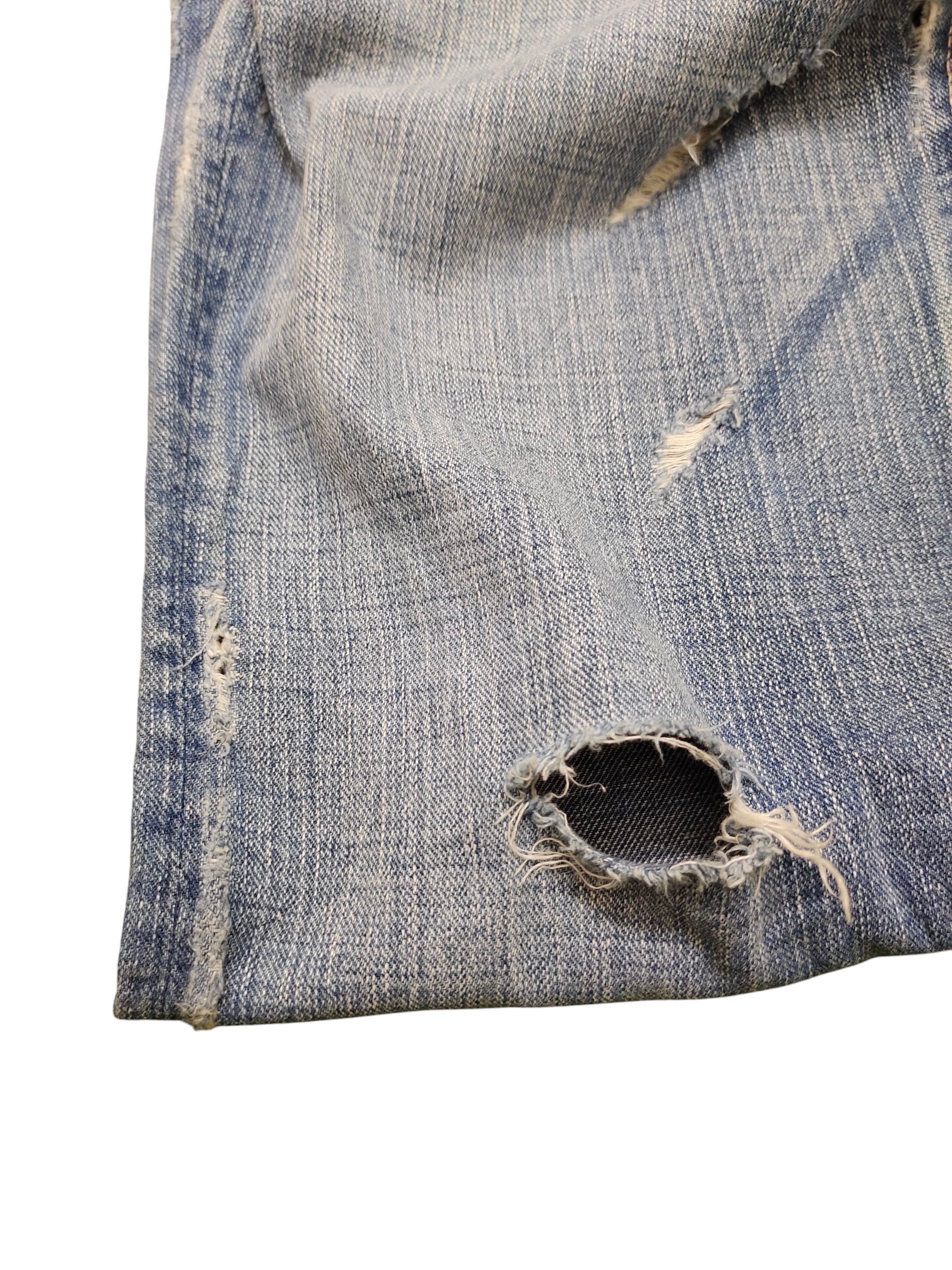 Kapital Vintage 45rpm Japan Clawmark Distress Denim Jeans Size US 30 / EU 46 - 14 Thumbnail