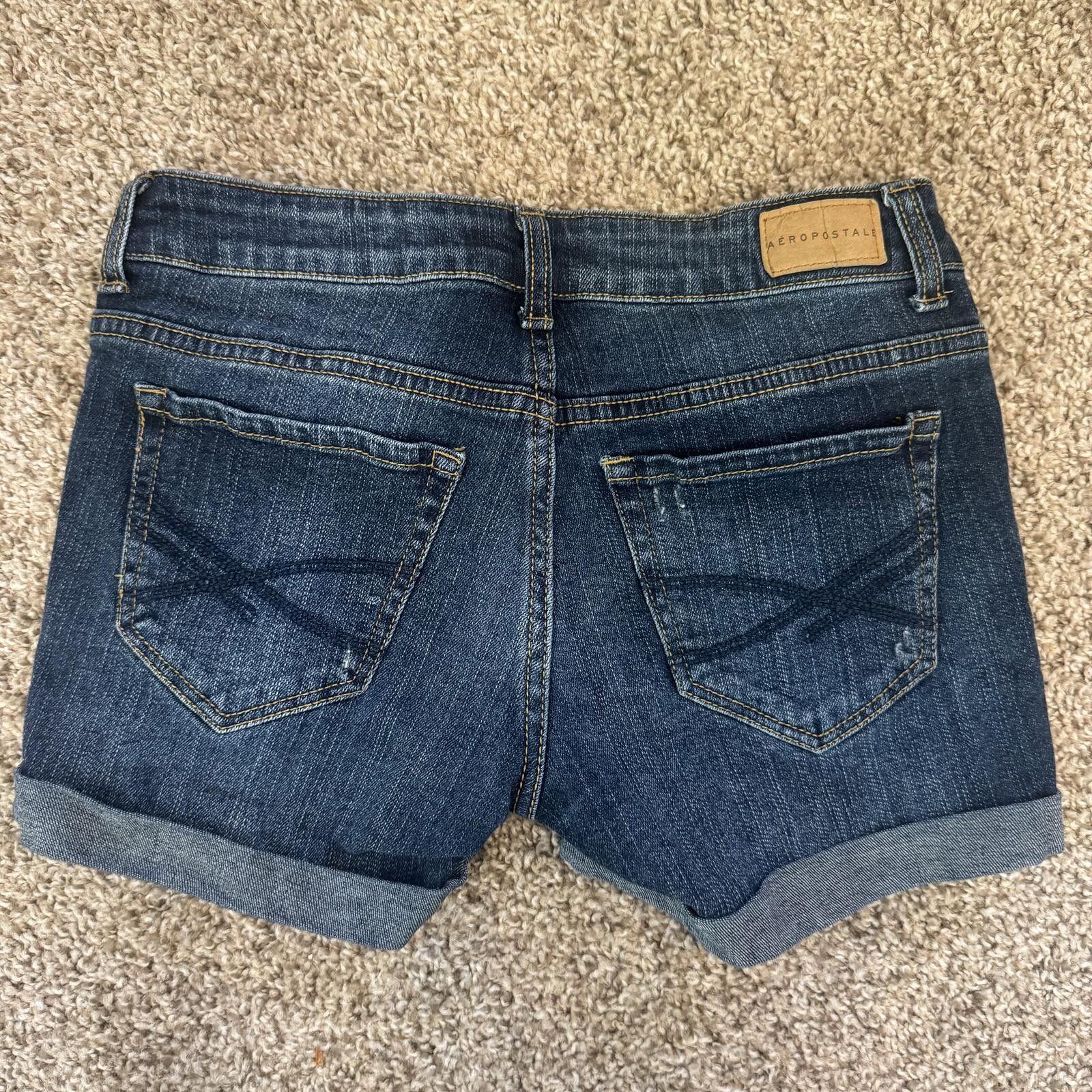 Aeropostale Aeropostale Midi Denim Shorts Size 00 Size 24" / US 00 / IT 34 - 4 Thumbnail