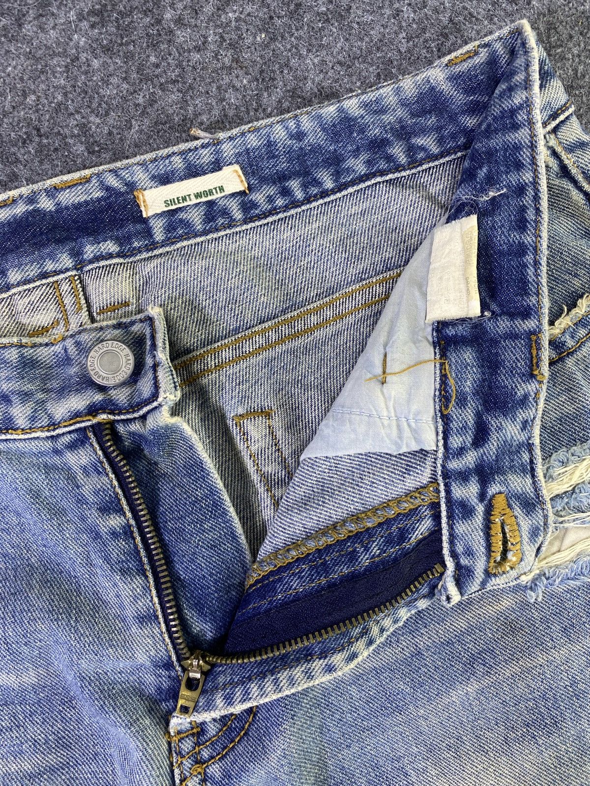 Japanese Brand × Jean Hard Edge Distressed Blue Wash Jeans - J965 Size US 30 / EU 46 - 5 Thumbnail