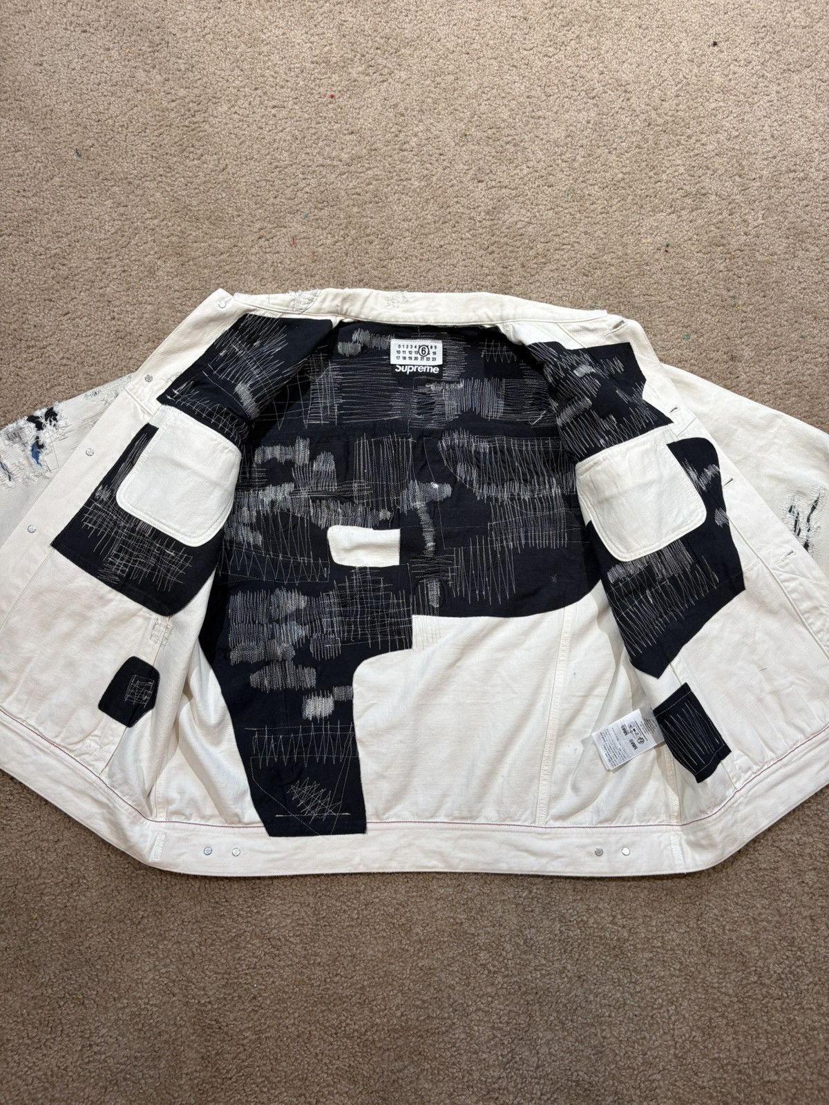 Maison Margiela × Supreme Supreme x Maison Margiela Selvedge Jacket (White) Size US L / EU 52-54 / 3 - 7 Thumbnail
