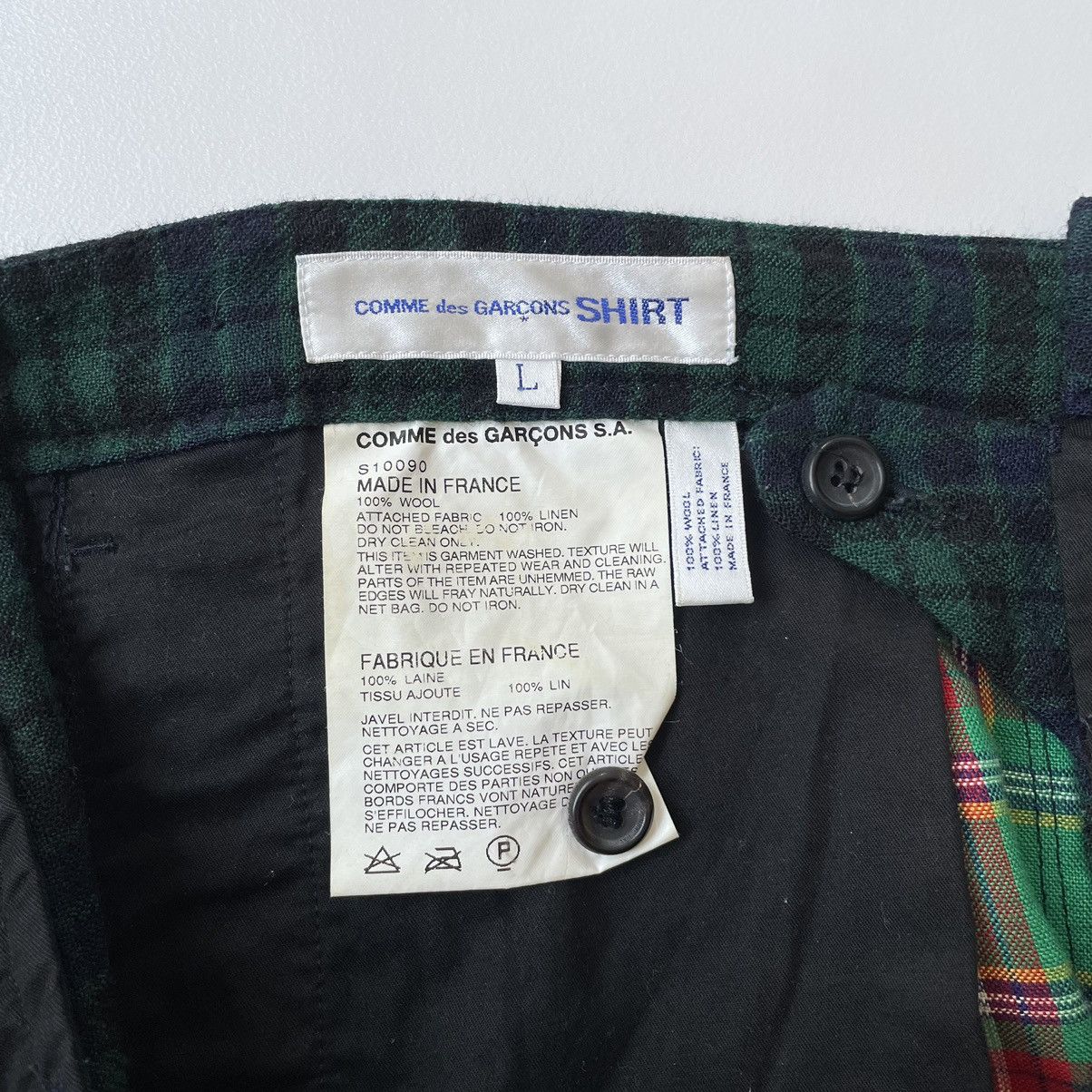 Comme des Garcons ‘Reworked Tartan Panelled’ Wool Trousers Size US 34 / EU 50 - 4 Thumbnail