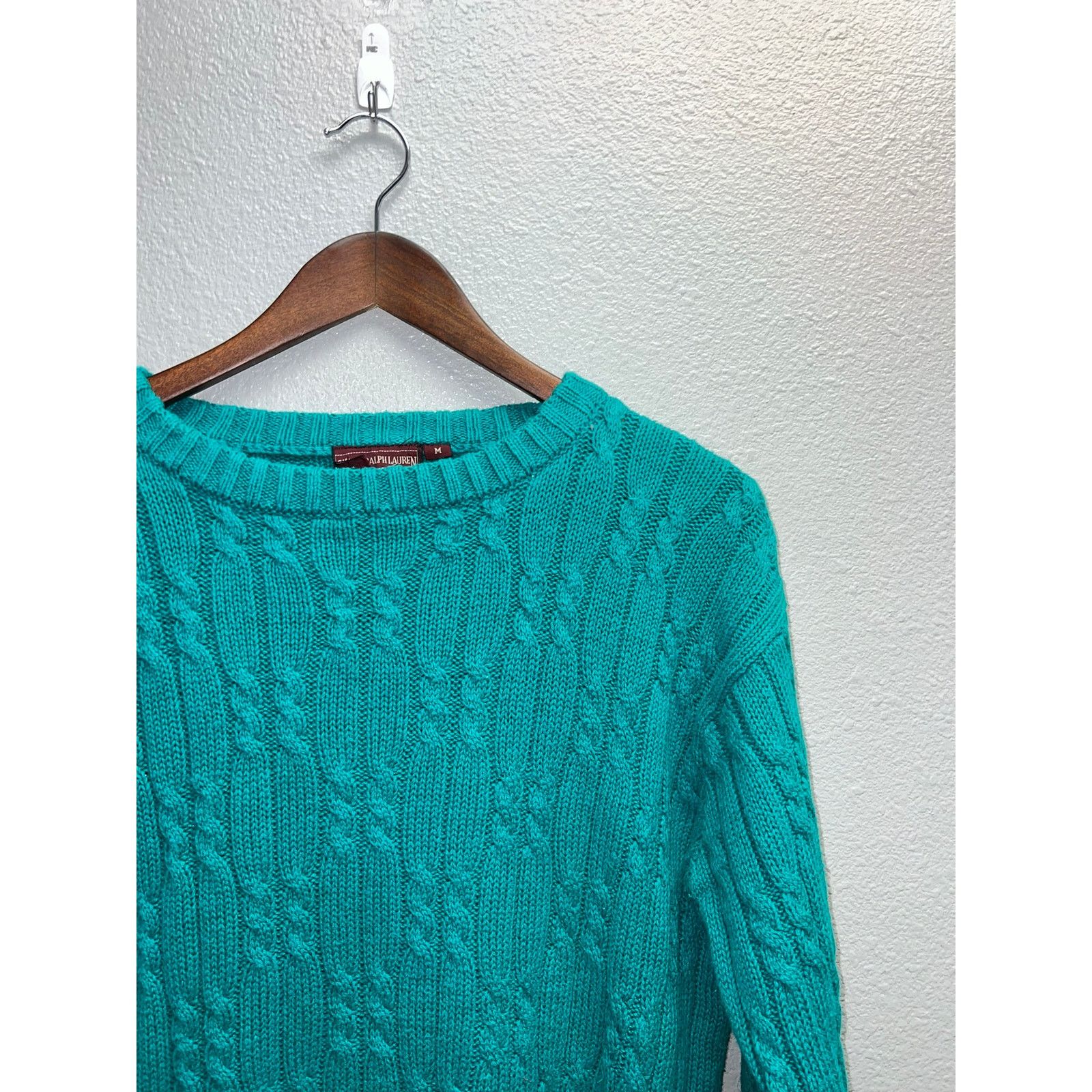 Ralph Lauren Womens Chaps Ralph Lauren Teal Sweater Heavy Green Medium M Size M / US 6-8 / IT 42-44 - 2 Thumbnail