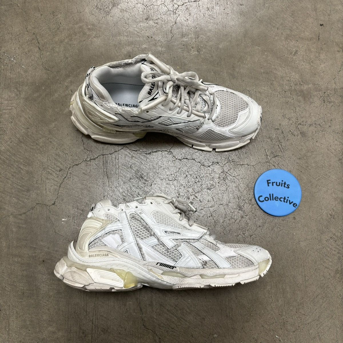 image of Balenciaga Runners In White Shoes, Men's (Size 11)