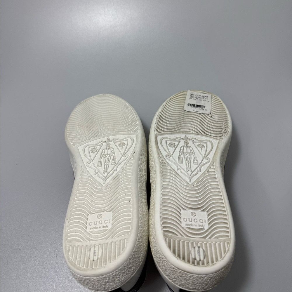 Gucci Gucci New Ace Leather Sneakers White Navy Men’s UK 6/US 7 Size US 7 / EU 40 - 7 Thumbnail