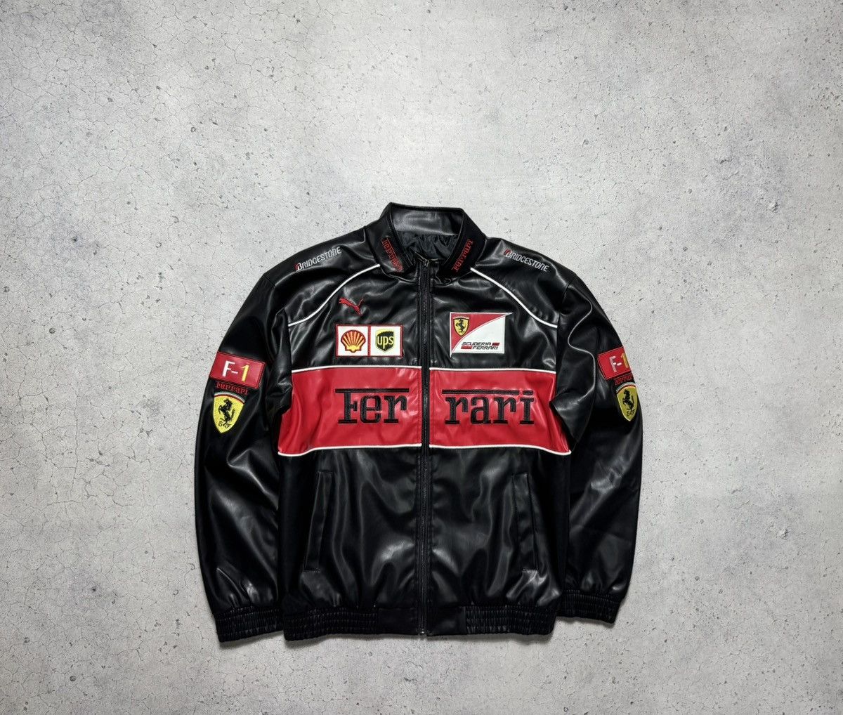 Ferrari Ferrari Vintage Racing Jacket Big Logo F1 Nascar Rare Size US XL / EU 56 / 4 - 1 Thumbnail