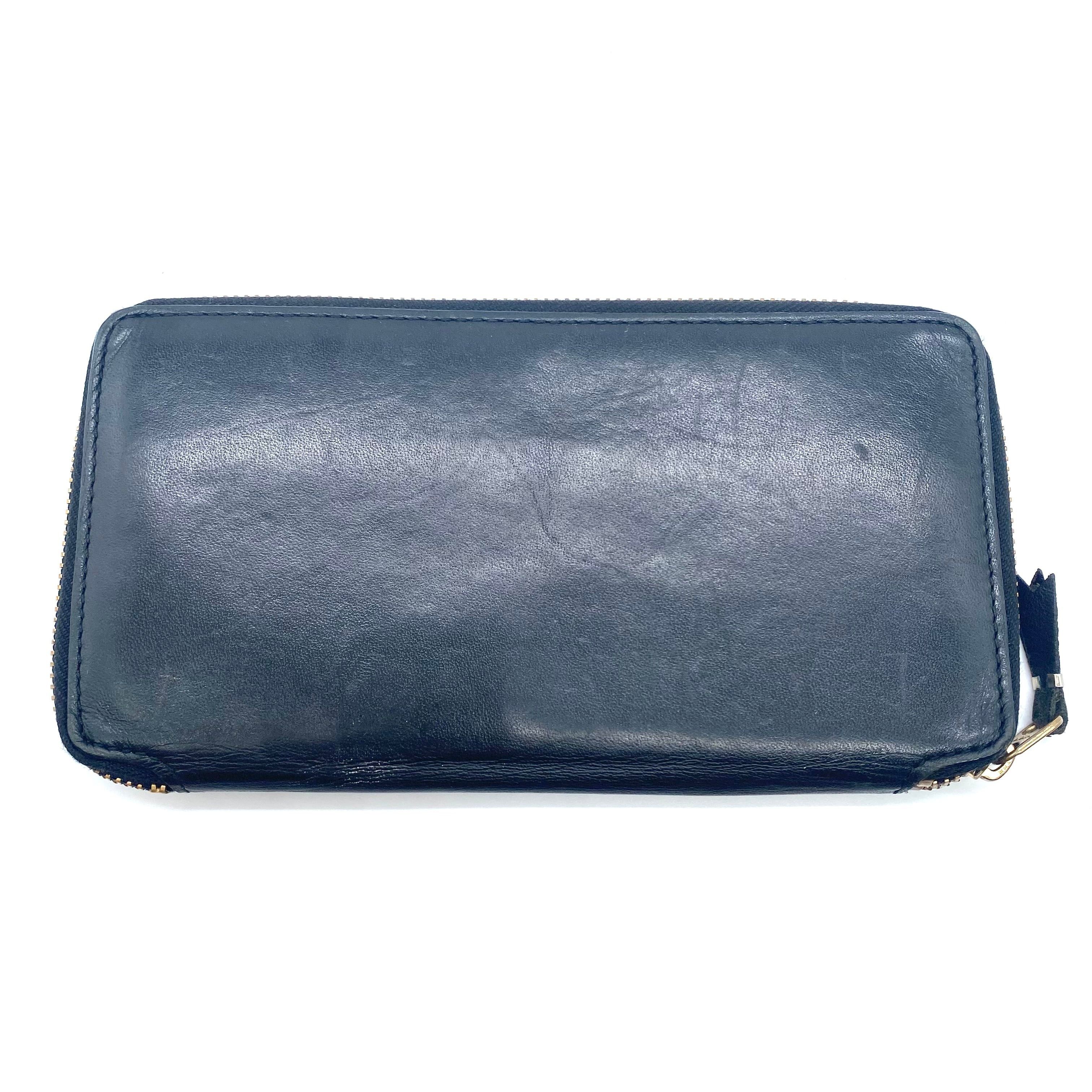 Comme des Garcons COMME des GARCONS Toriko Round Zip Leather Long Wallet Black Size ONE SIZE - 2 Thumbnail
