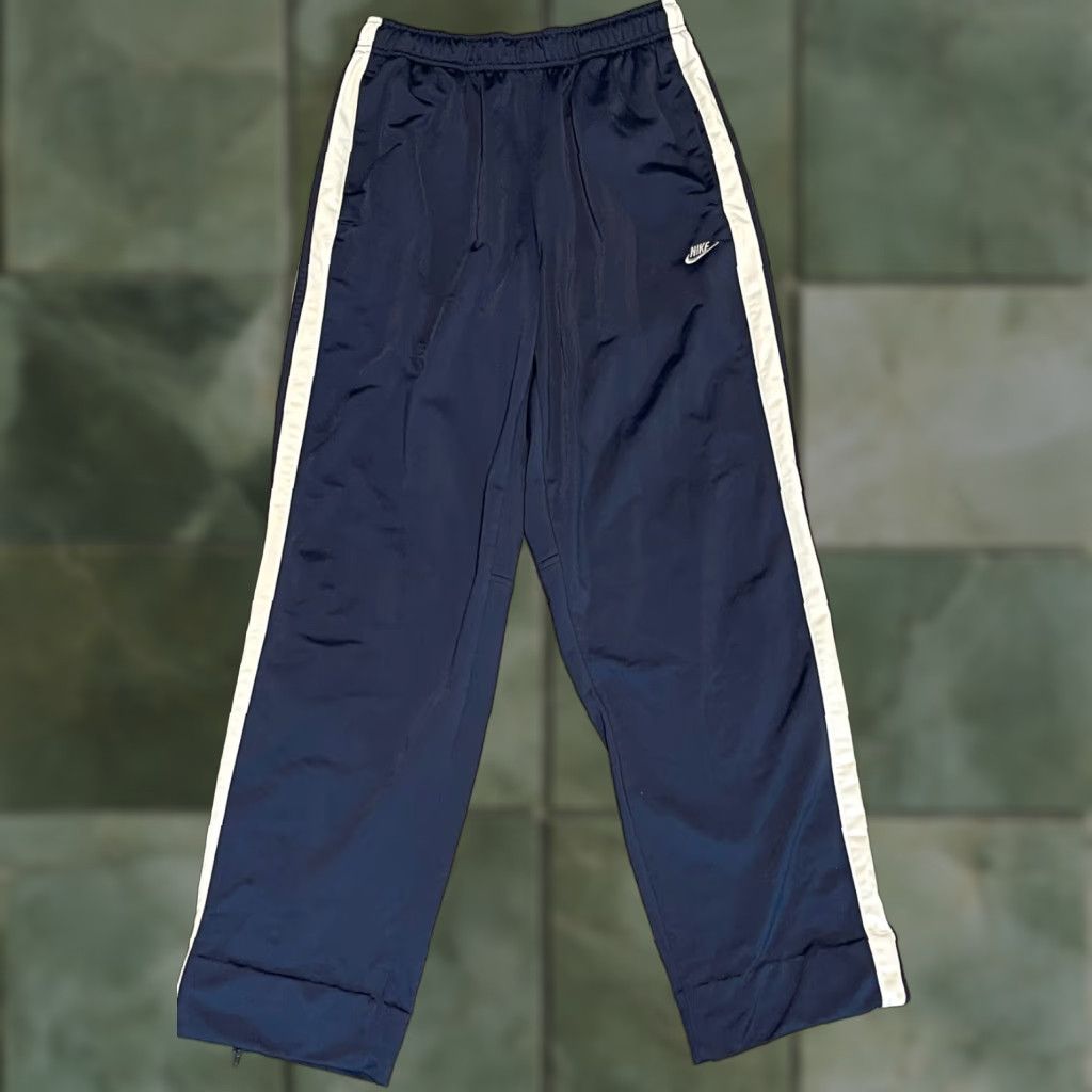 Nike Nike Sweatpants Mens White Swoosh, Mens Size M, Blue - Logo Comfort Activewear Pants Regular Size US 31 - 1 Thumbnail