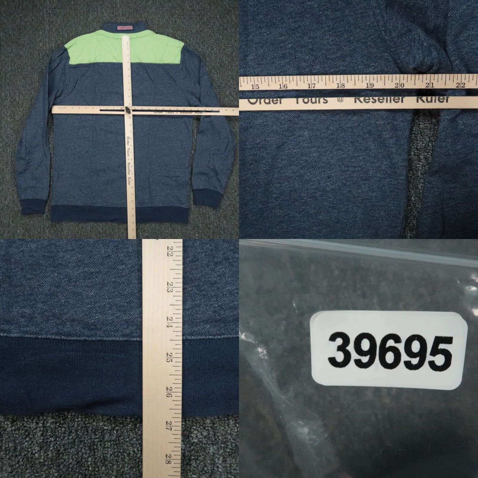 Vineyard Vines Vineyard Vines Sweater Mens Medium Blue Performance Shep Quarter Zip Pullover Size US M / EU 48-50 / 2 - 8 Thumbnail