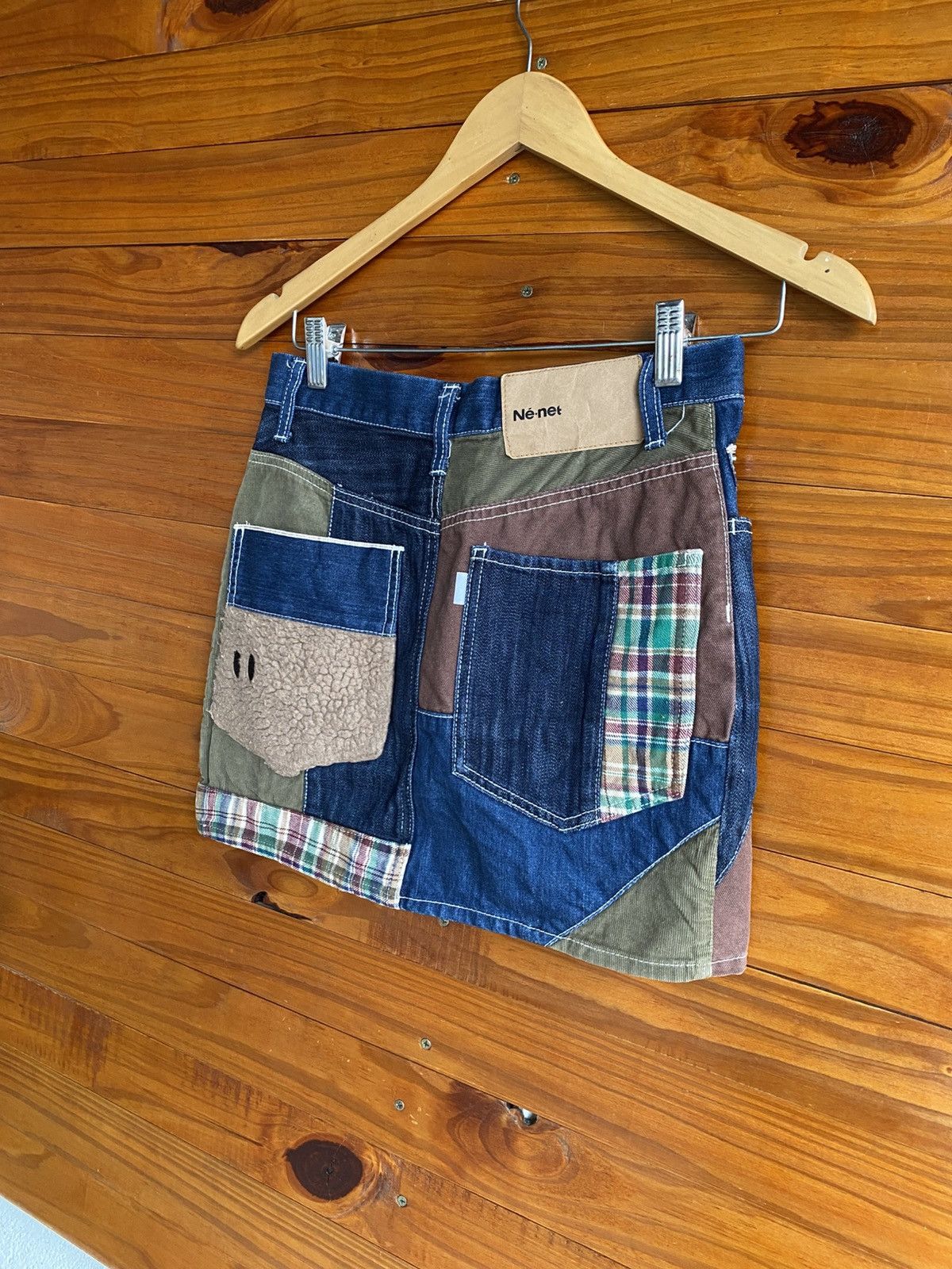 Ne-Net Ne-net Patchwork Denim Mini Skirt Designer Avant-Garde Size 26" / US 2 / IT 38 - 10 Thumbnail