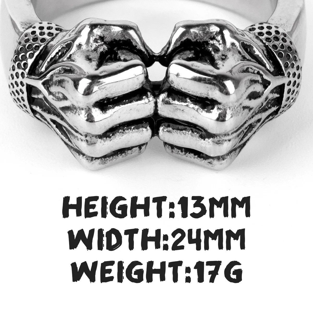 Jewelry Fist Power Ring Streetwear Jewelry Fashion Gift Size ONE SIZE - 8 Thumbnail