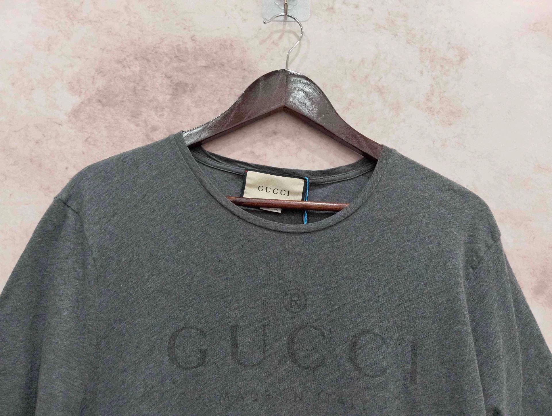 Gucci GUCCI solid logo print crewneck short-sleeve XXL Size US XXL / EU 58 / 5 - 6 Thumbnail