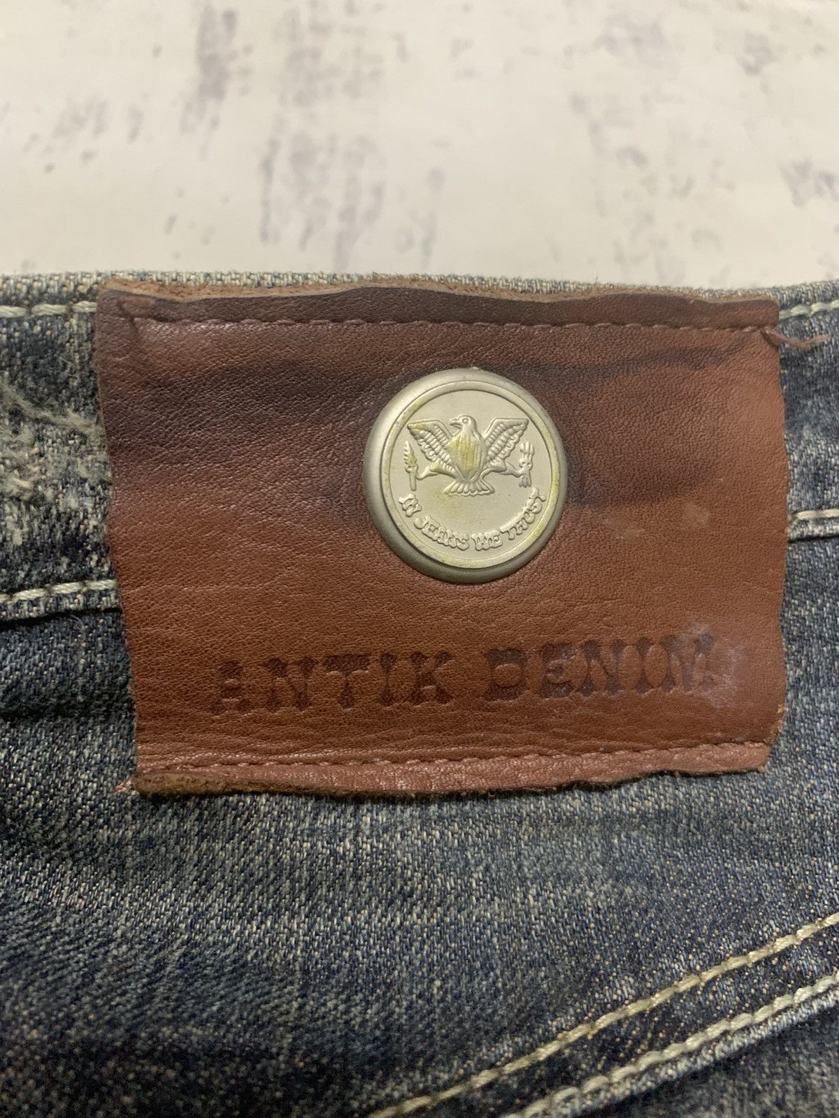 If Six Was Nine Vintage Antik Denim Ripped Mudwash Oversize Distress Denim Size US 41 - 15 Thumbnail