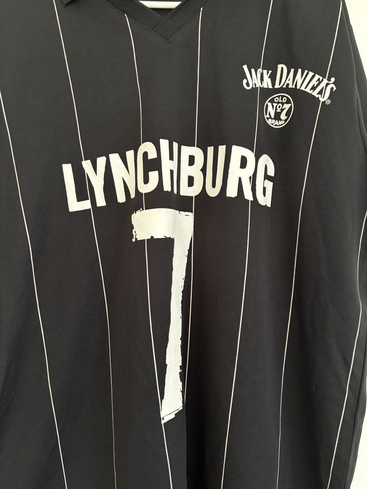 Vintage Jack Daniels Lynchburg Pinstripes Soccer Jersey Size US XL / EU 56 / 4 - 4 Thumbnail