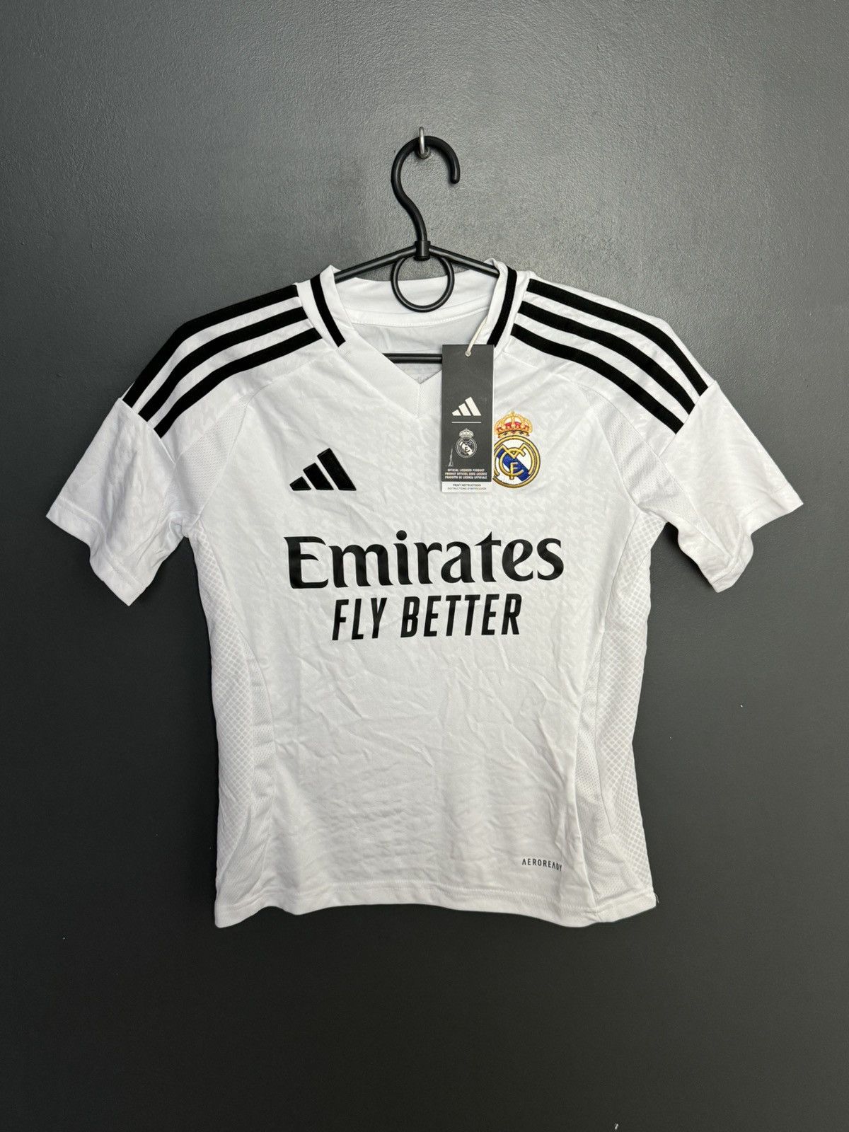 Adidas KIDS New Real Madrid 24/25 Home Bellingham Football Jersey Size US XS / EU 42 / 0 - 2 Thumbnail