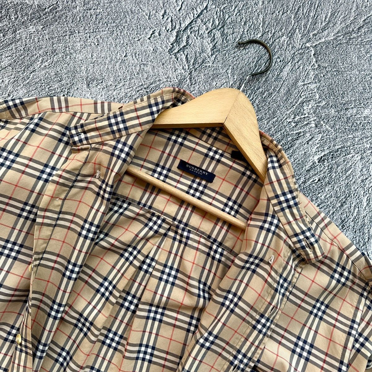 Burberry Classic Nova Check Button Up Shirt Made in USA