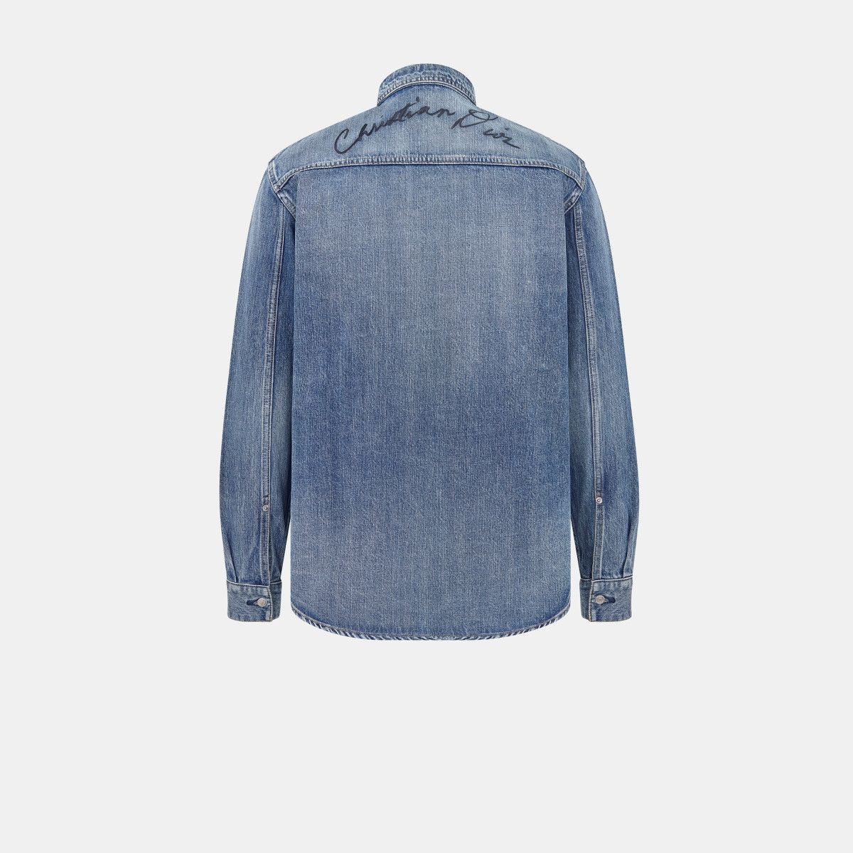 Dior o1bcso1str0226 Classic-Fit Embroidered Shirt in Blue Size US S / EU 44-46 / 1 - 2 Thumbnail