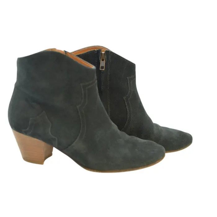 Isabel Marant Isabel Marant Etoile Blue Suede Ankle Boot Size US 7 / IT 37 - 7 Thumbnail